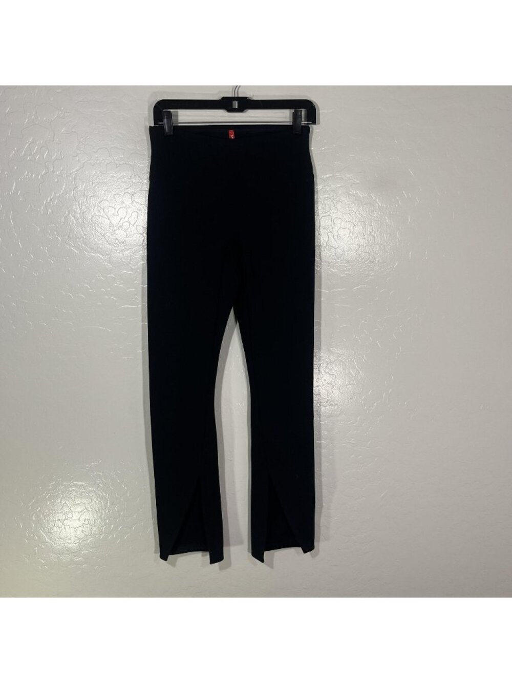Spanx Dress Pants Womens S Black Ponte Slim Front Slit Pull On Shaping #20584R